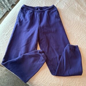 Skims | Classic Cotton Blend Fleece Joggers Sweatpants Concord Grape Purple XS